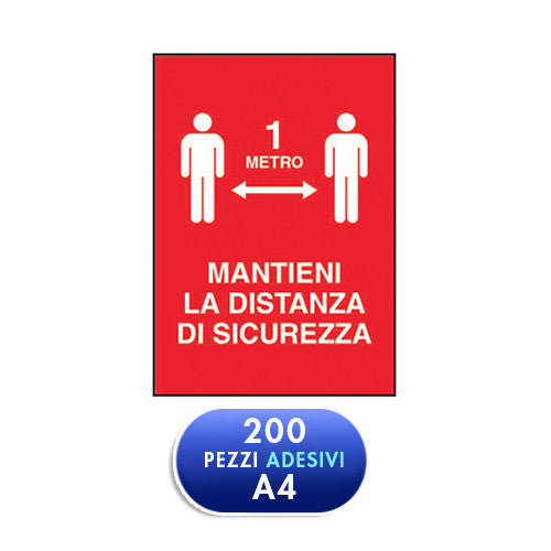 STICKER MANTIENI LE DISTANZE - A4