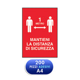 STICKER MANTIENI LE DISTANZE - A4