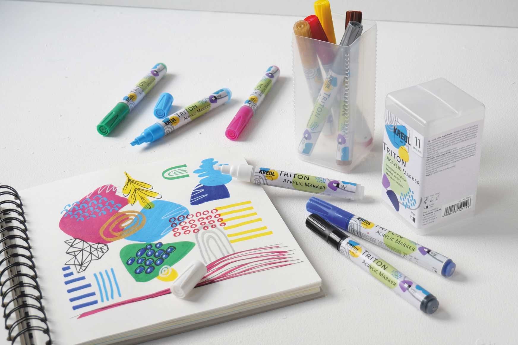 KREUL - TRITON ACRYLIC MARKER EDGE - POWERPACK DI 11 Immagine secondaria del prodotto