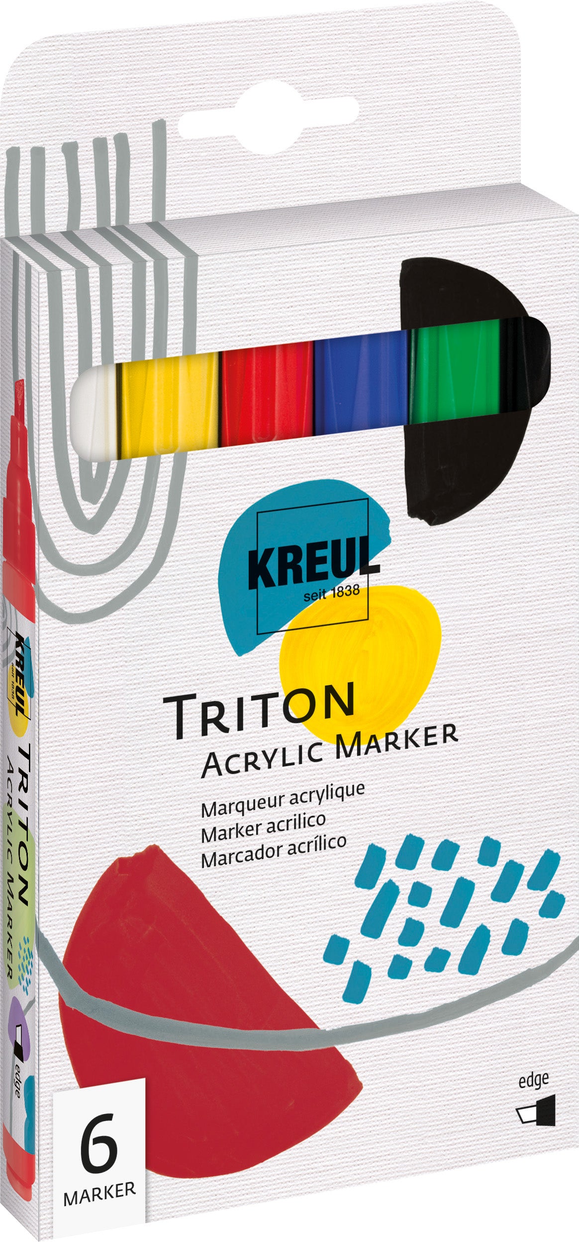 KREUL - TRITON ACRYLIC MARKER EDGE - SET DI 6 Immagine principale del prodotto