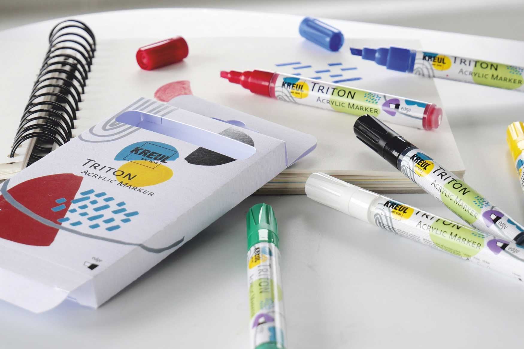 KREUL - TRITON ACRYLIC MARKER EDGE - SET DI 6 Immagine secondaria del prodotto