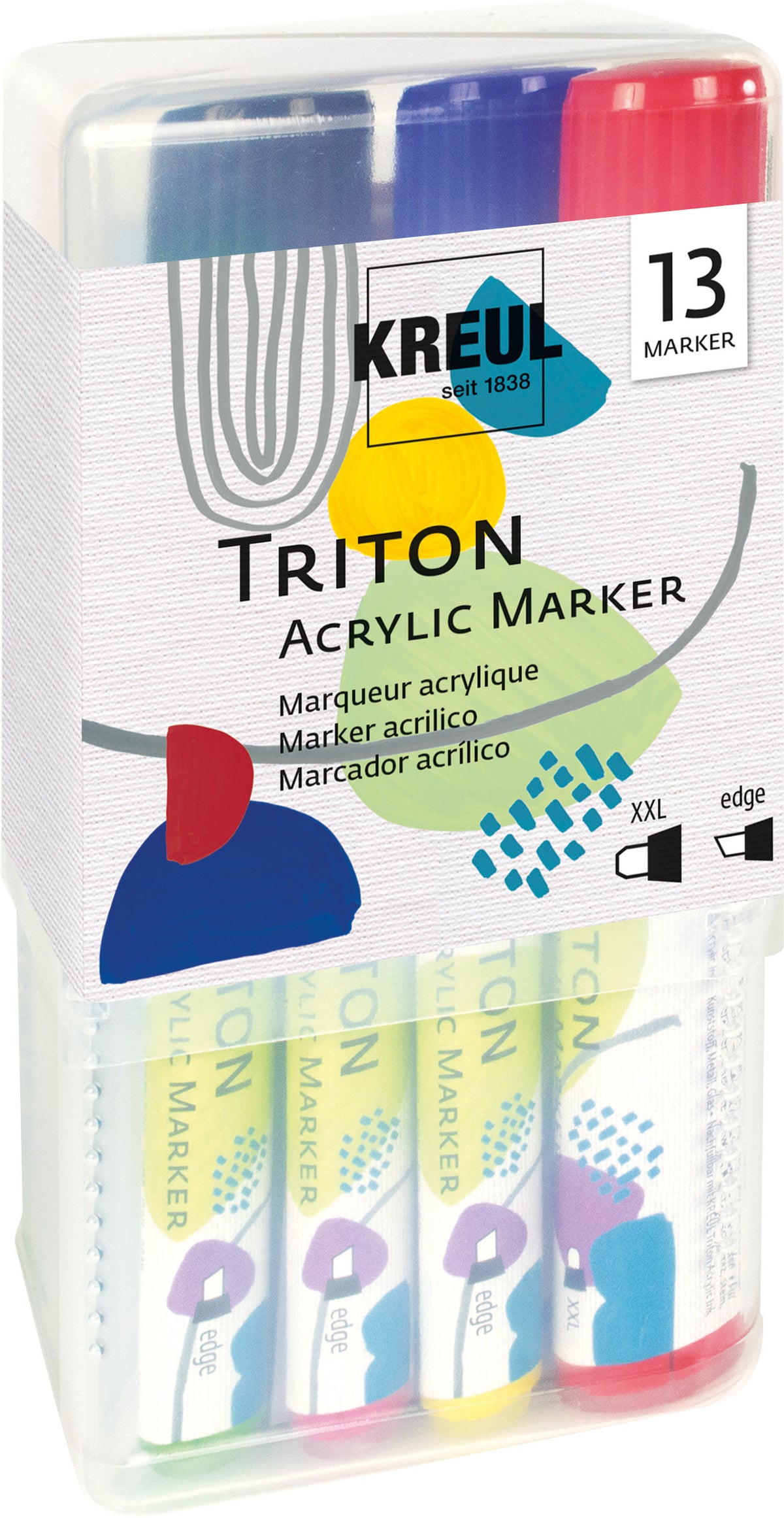 KREUL - TRITON ACRYLIC MARKER XXL+EDGE - POWERPACK DI 13 (9+4) Immagine principale del prodotto