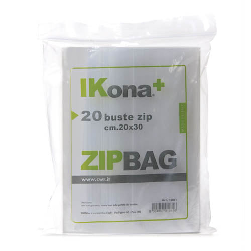 BUSTE ZIP CM. 20X30 - CONFEZIONE 20 PEZZI