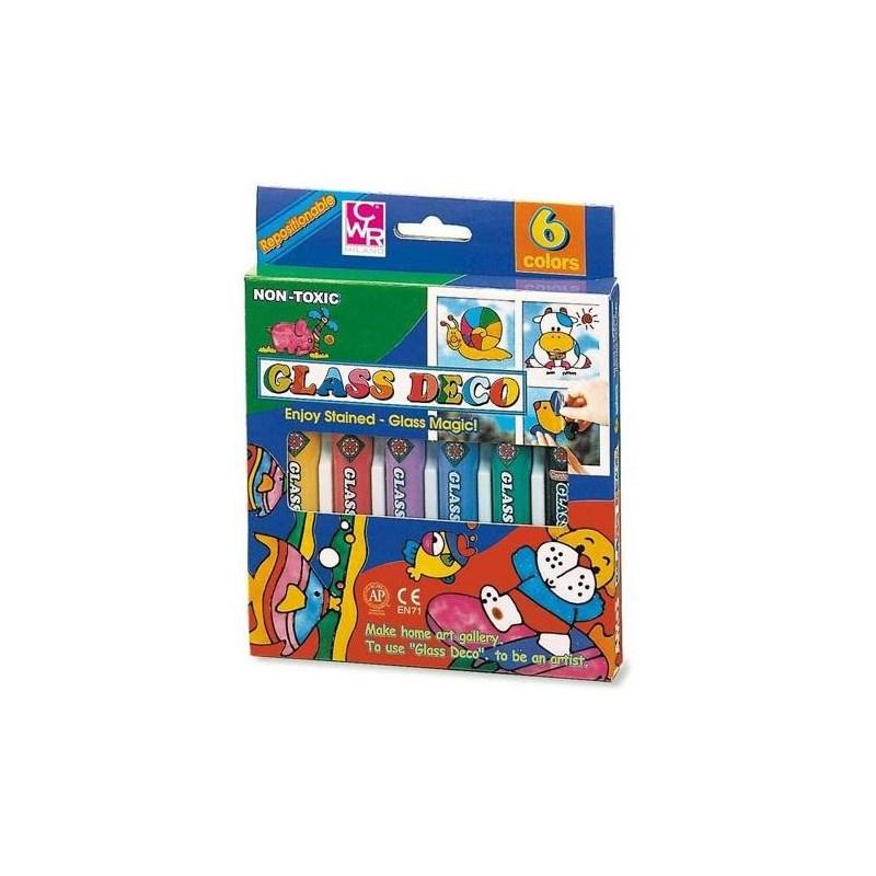 GLASS DECO - CONFEZIONE 6 FLACONI ML.10,5 - COLORI Immagine principale del prodotto