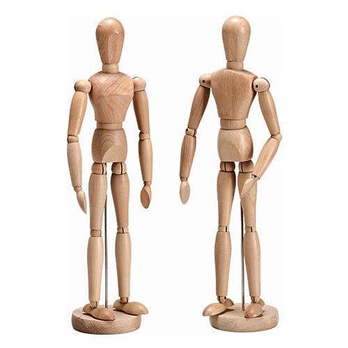 MANICHINO LEGNO CM. 31 CON BASE - UOMO