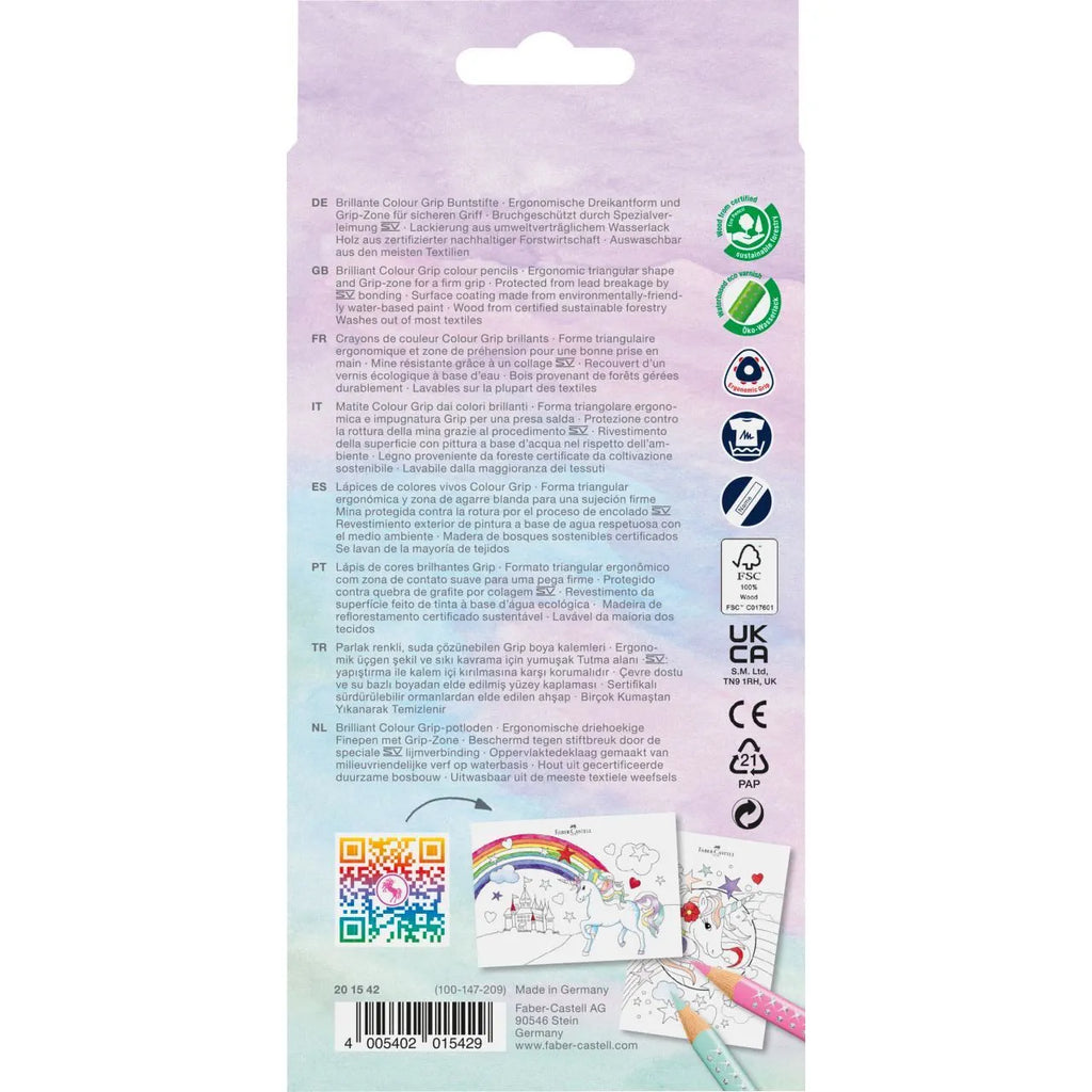 MATITE COLORATE COLOUR GRIP UNICORN 10+3