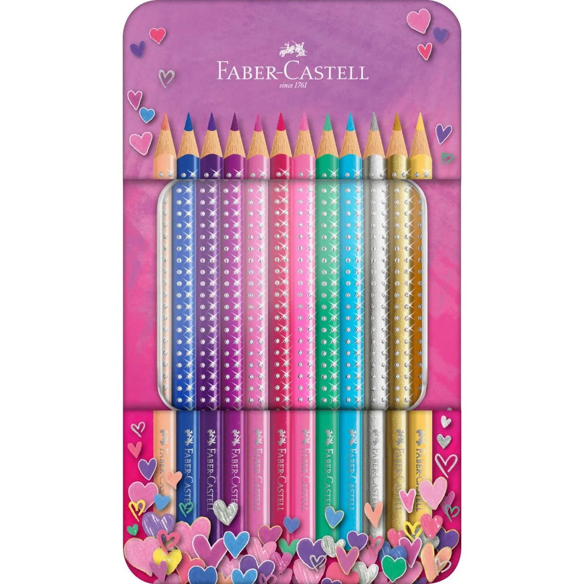 MATITE COLORATE SPARKLE FABER CASTELL /12 AST.METALLO