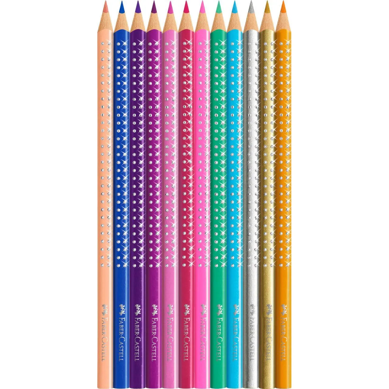 MATITE COLORATE SPARKLE FABER CASTELL /12 AST.METALLO