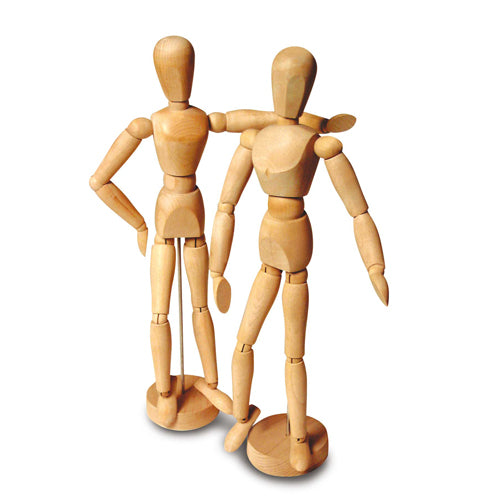 MANICHINO LEGNO CM. 31 CON BASE - DONNA