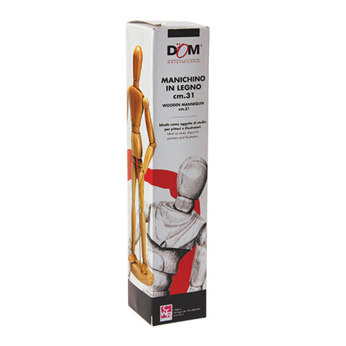 MANICHINO LEGNO CM. 31 CON BASE - DONNA Immagine secondaria del prodotto