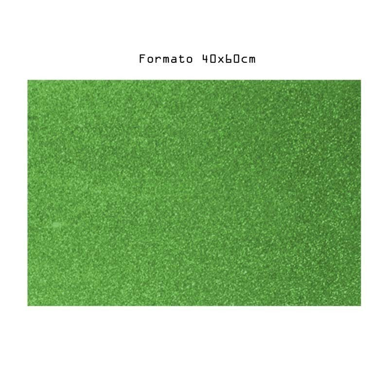 GOMMA CREPP GLITTER CM. 60X40 VERDE