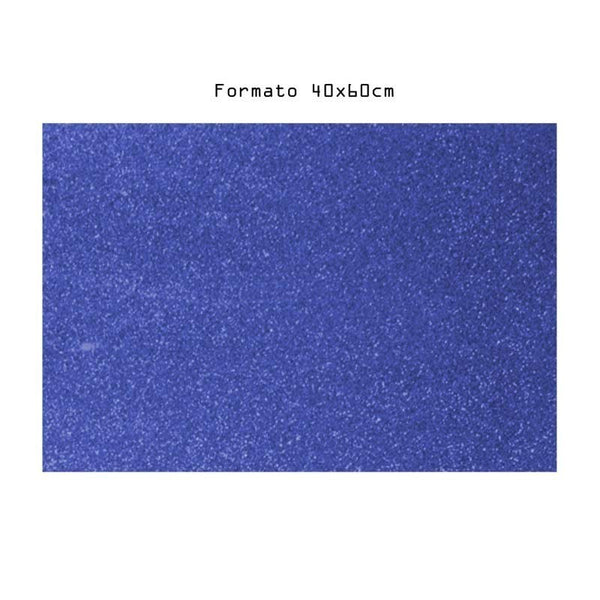 GOMMA CREPP GLITTER CM. 60X40 BLU