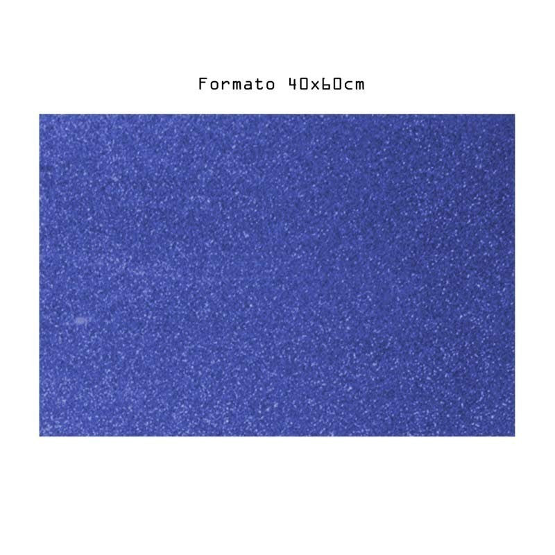 GOMMA CREPP GLITTER CM. 60X40 BLU