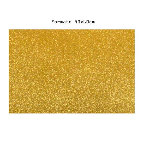 GOMMA CREPP GLITTER CM. 60X40 ORO