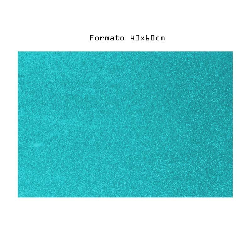 GOMMA CREPP GLITTER CM. 60X40 AZZURRO