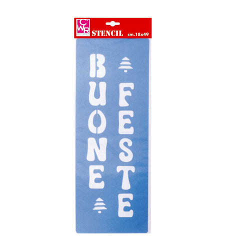 STENCIL BUONE FESTE CM. 18X49 Immagine principale del prodotto