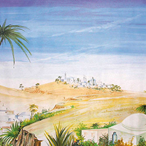 FONDALE PER PRESEPE - ROTOLO CM. 125X70 H