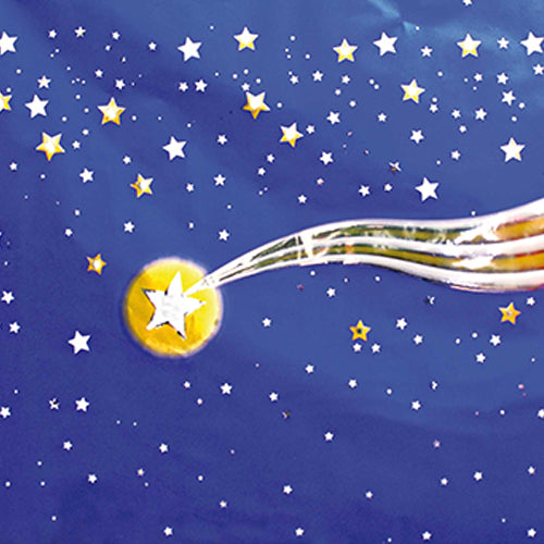 CIELO METALLIZZATO CON COMETA - ROTOLO CM. 70X100