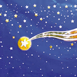 CIELO METALLIZZATO CON COMETA - ROTOLO CM. 70X100