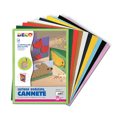 CANNETE' - BUSTA 10 FOGLI CM. 50X70 - COLORI ASSS. Immagine principale del prodotto