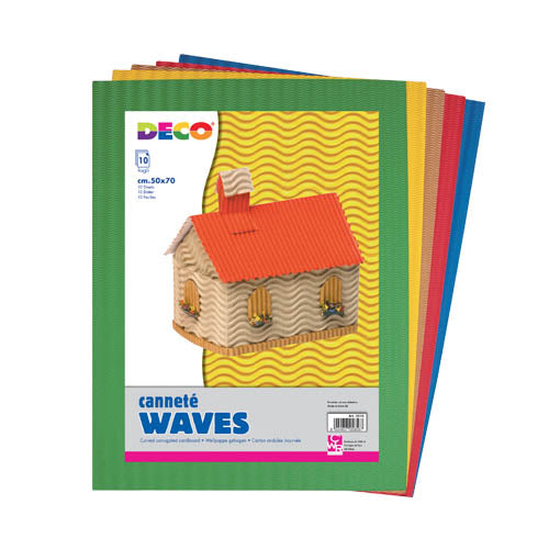 CARTONE ONDULATO WAVES - BS 10 FG. CM. 50X70 COLOR Immagine principale del prodotto