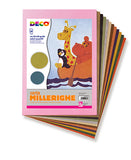 CARTA MILLERIGHE - ALBUM 50 FOGLI CM. 35X50 COLORI