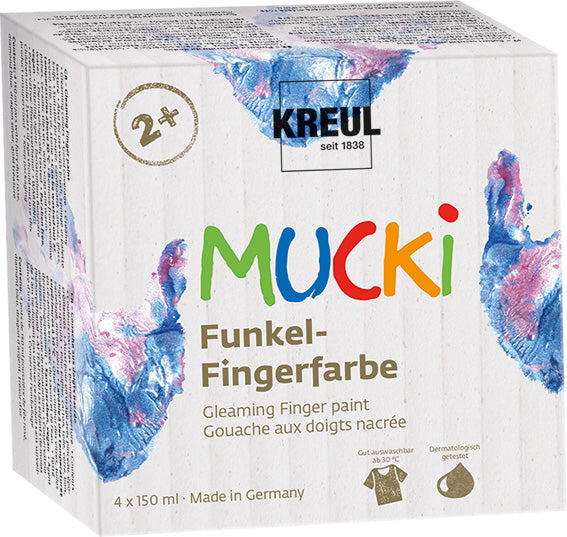MUCKI - COLORI A DITA 150 ML - SET 4     LUCENTE