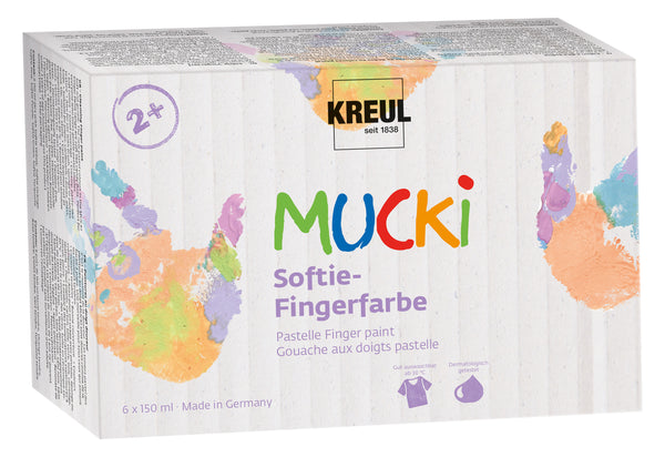 MUCKI - COLORI A DITA 150 ML - SET 6     SOFTIE (P