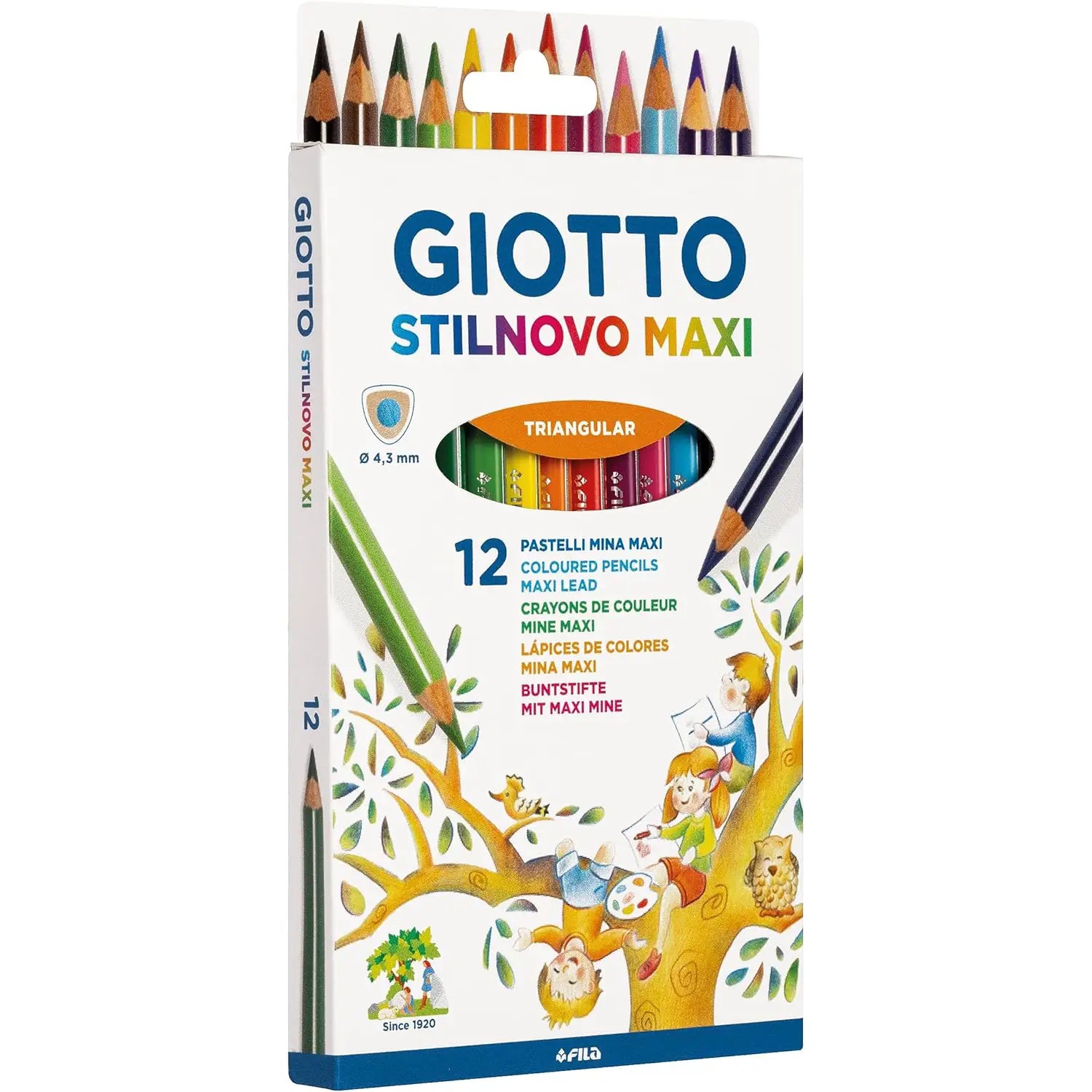 MATITONI TRIANGOLARI GIOTTO STILNOVO MAXI 12 COL