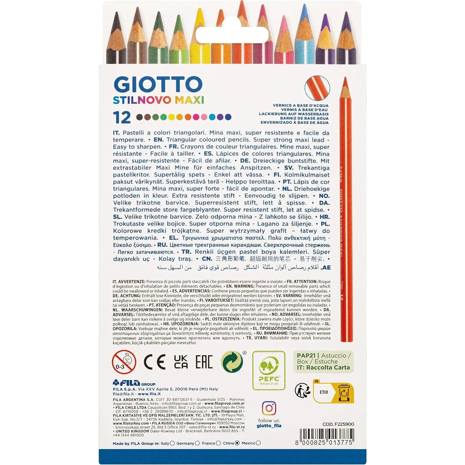MATITONI TRIANGOLARI GIOTTO STILNOVO MAXI 12 COL