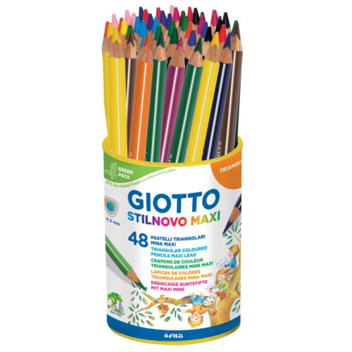 MATITONI TRIANGOLARI GIOTTO STILNOVO MAXI BARATTOLO 48 COL