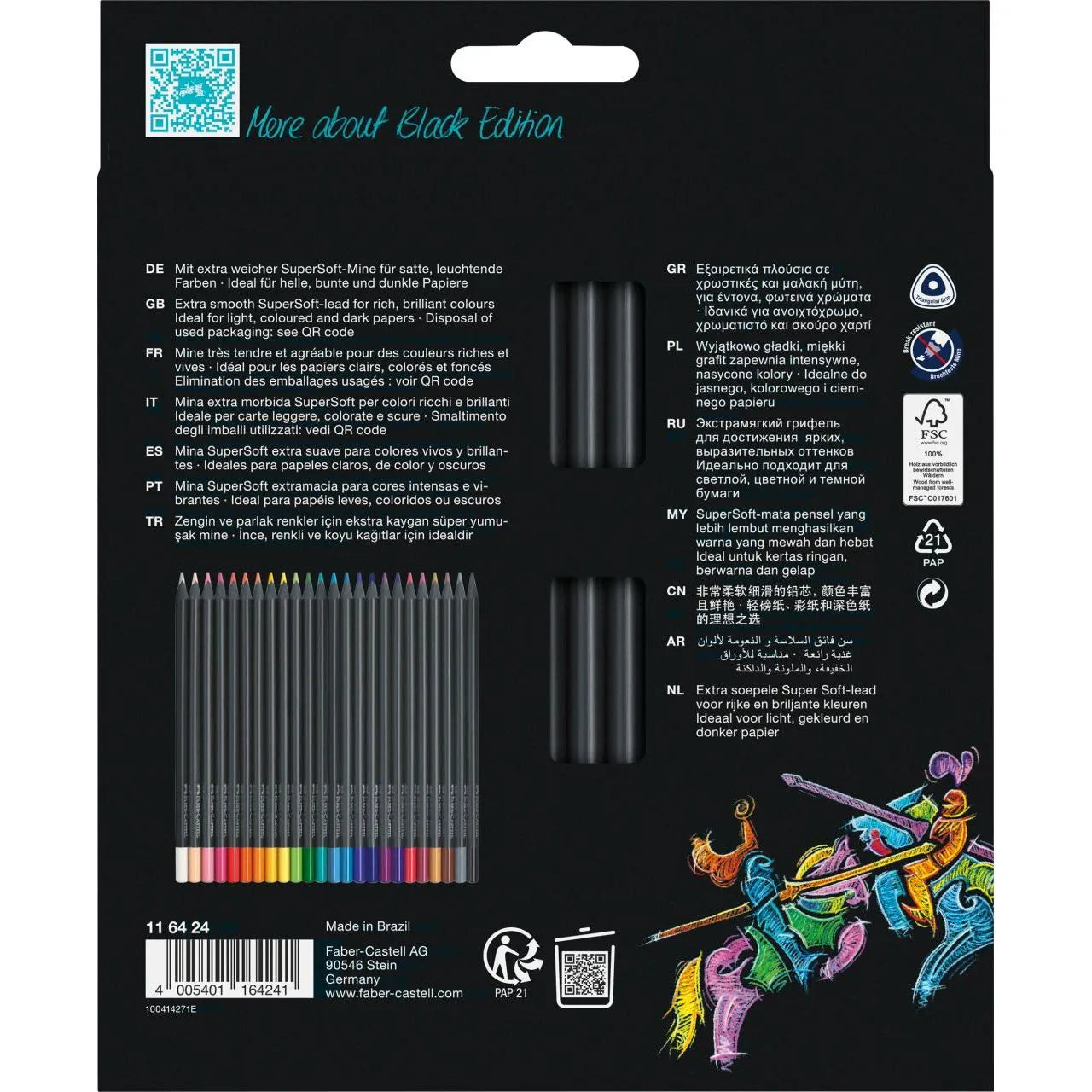 MATITE COLORATE FABER CASTELL BLACK EDITION / 24