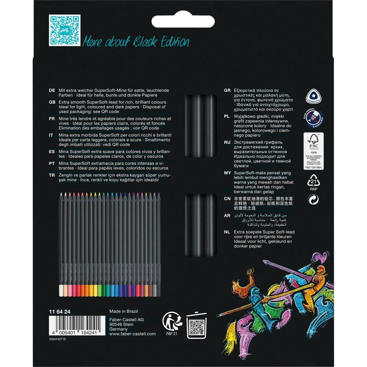MATITE COLORATE FABER CASTELL BLACK EDITION / 24