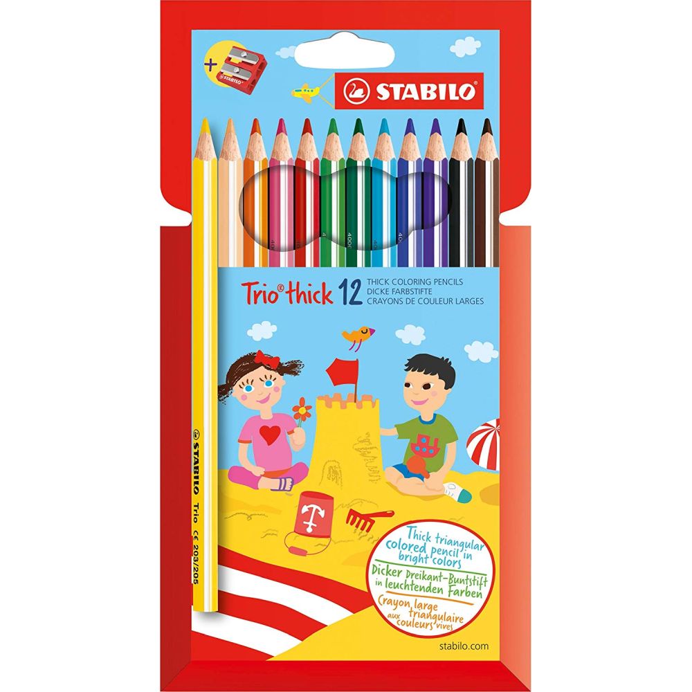 MATITONI COLORATI STABILO TRIO MAXI PZ.12