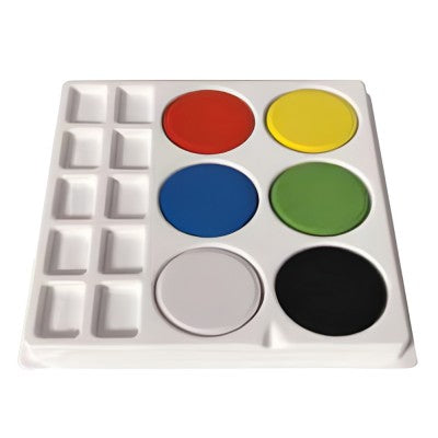 TAVOLOZZA + 6 MAXI PASTICGLIE ACQUERELLO COLORI AS Immagine principale del prodotto