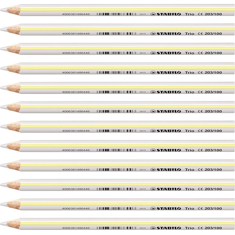 MATITONI COLORATI STABILO TRIO MAXI BIANCO Immagine secondaria del prodotto