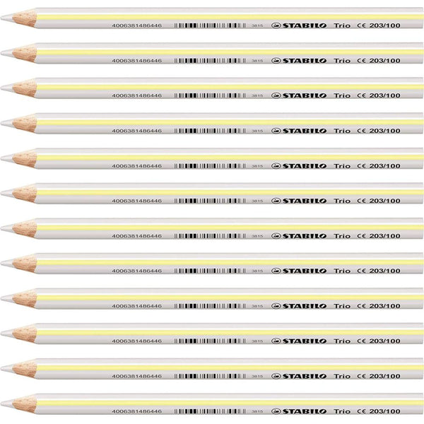 MATITONI COLORATI STABILO TRIO MAXI BIANCO