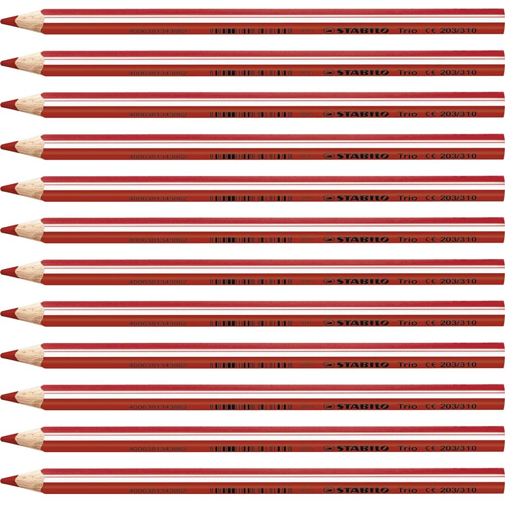 MATITONI COLORATI STABILO TRIO MAXI ROSSO