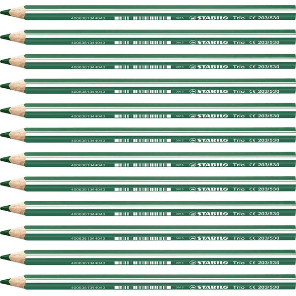 MATITONI COLORATI STABILO TRIO MAXI VERDE