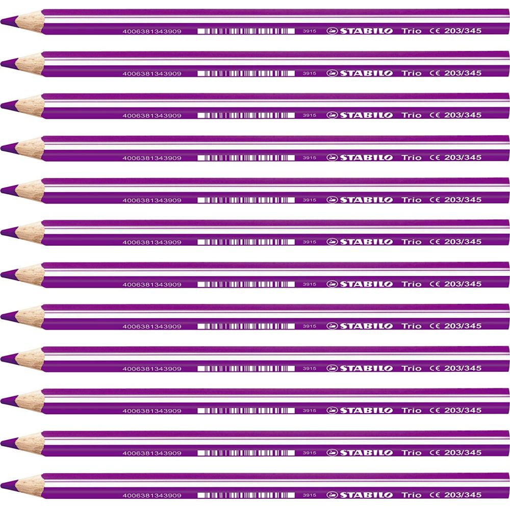MATITONI COLORATI STABILO TRIO MAXI ROSSO VIOLA Immagine secondaria del prodotto