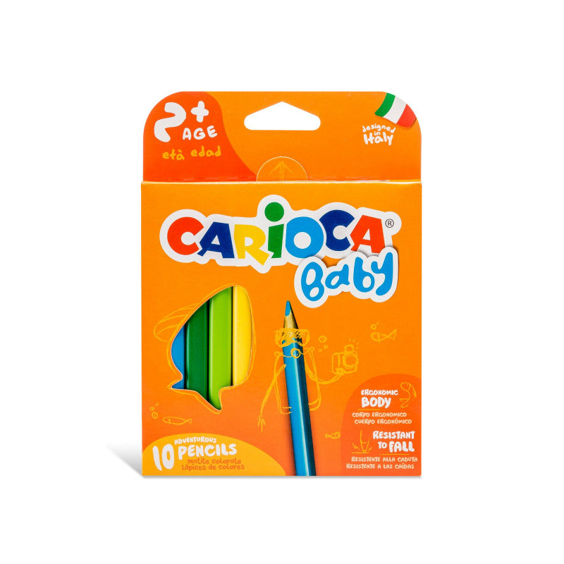 MATITONI TRIANGOLARI BABY CARIOCA CM.11 10 COLORI Immagine principale del prodotto