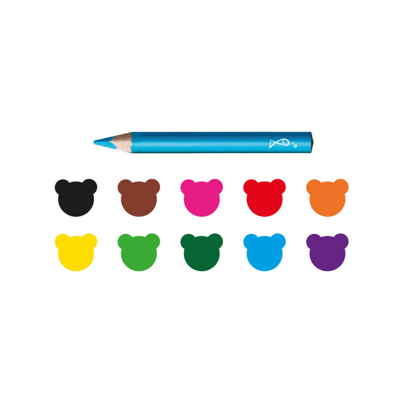 MATITONI TRIANGOLARI BABY CARIOCA CM.11 10 COLORI Immagine secondaria del prodotto