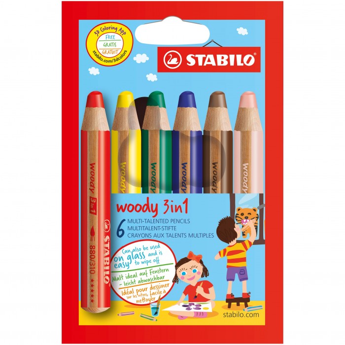 MATITONI STABILO WOODY 3 IN 1 6 COLORI Immagine principale del prodotto
