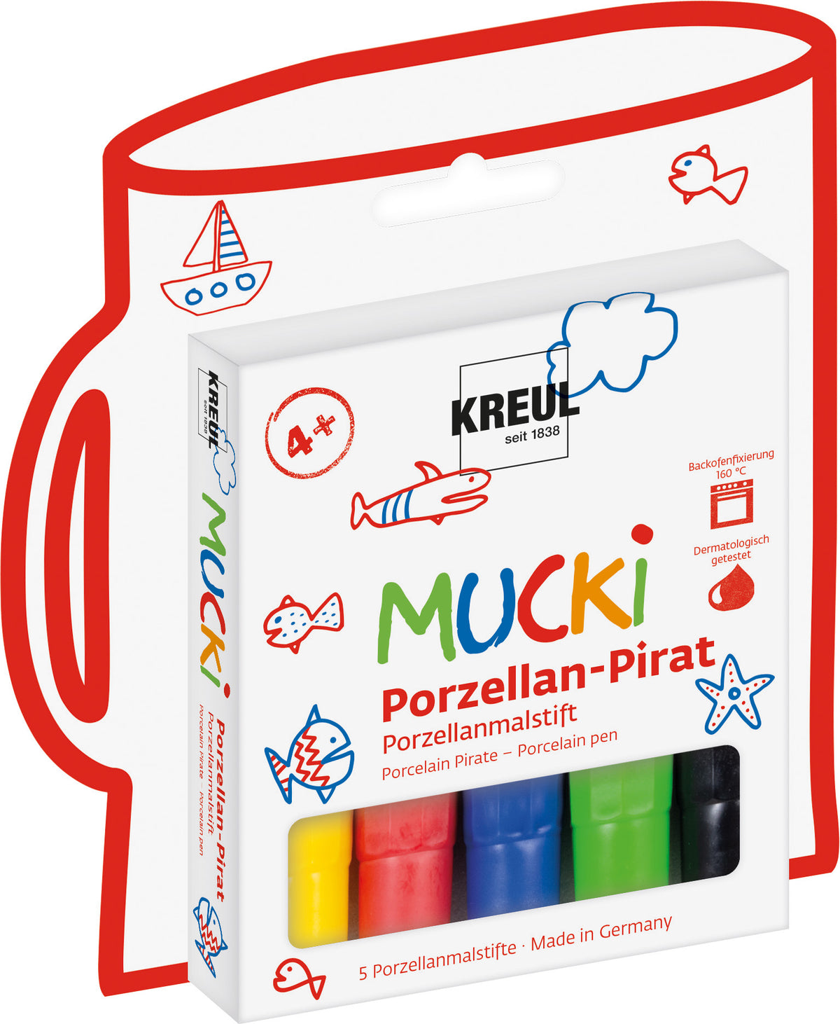 MUCKI - PENNA PER PORCELLANA PORCELAIN   PIRATE SE