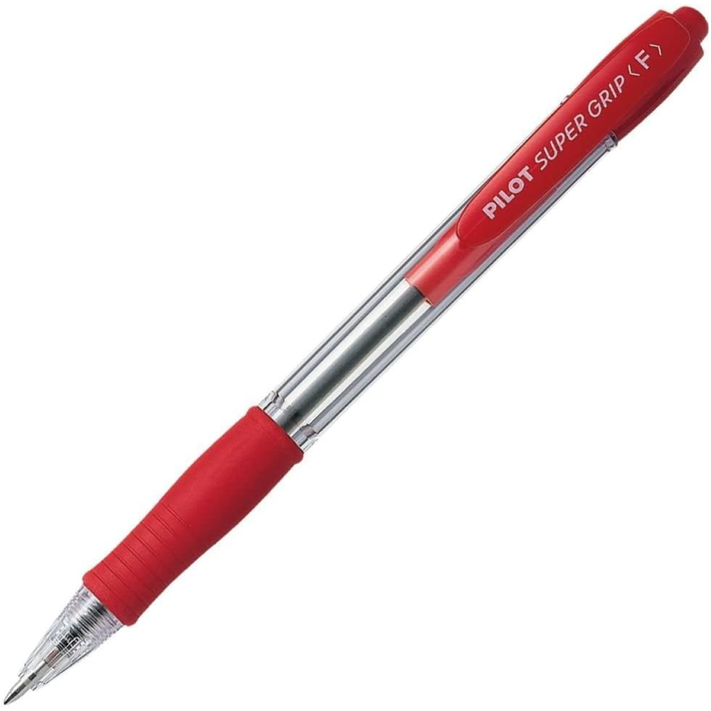 PENNA SFERA PILOT SCATTO SUPER GRIP F 0.7 ROSSO