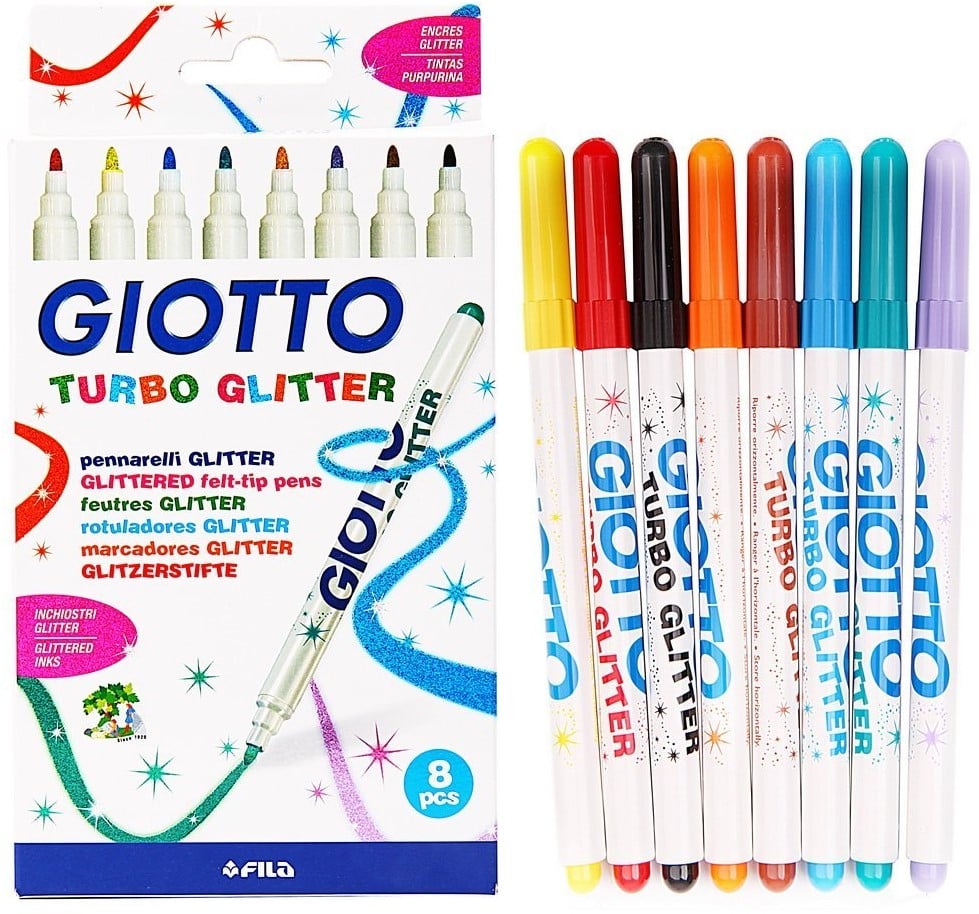 PENNARELLI GIOTTO TURBO GLITTER 8 COLORI