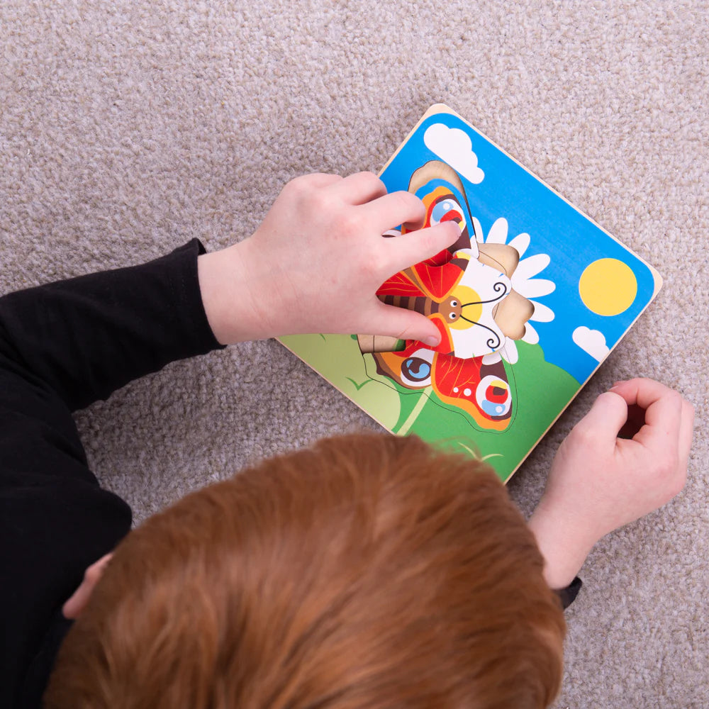 PUZZLE A STRATI CICLO VITALE - FARFALLA