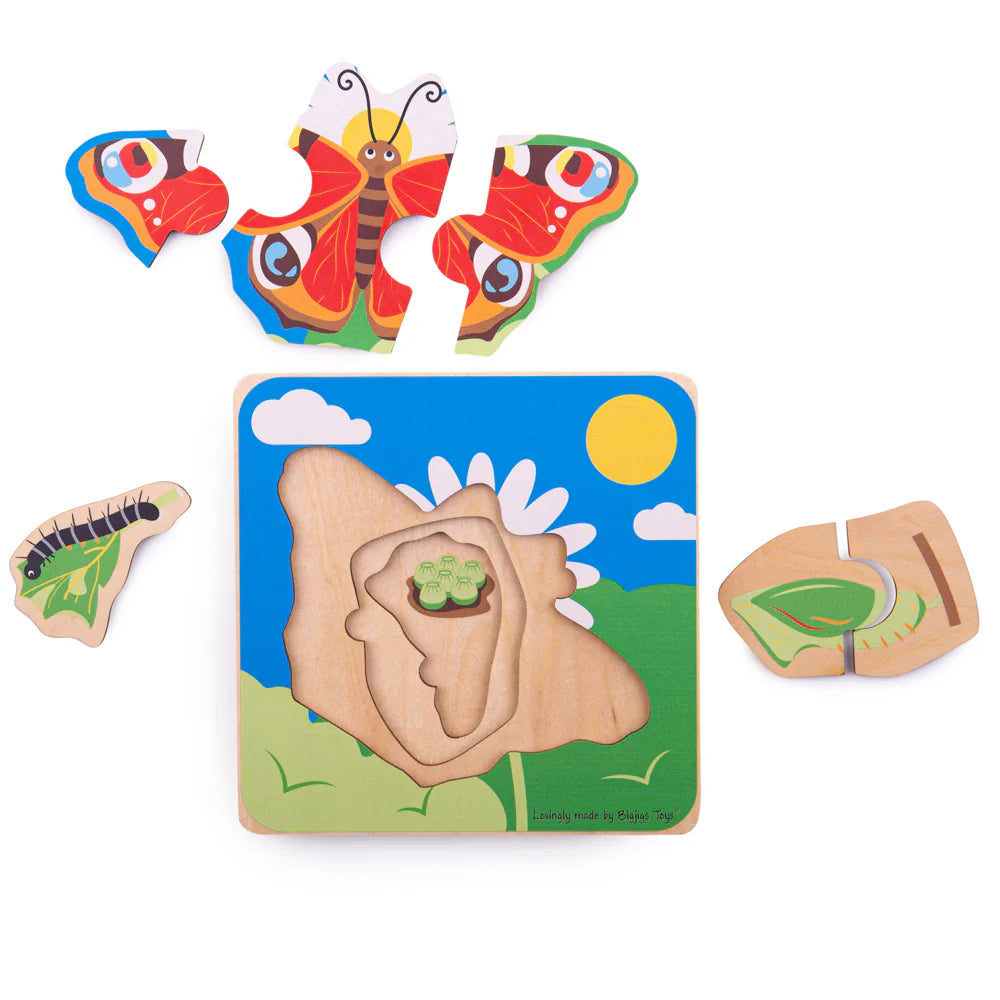 PUZZLE A STRATI CICLO VITALE - FARFALLA