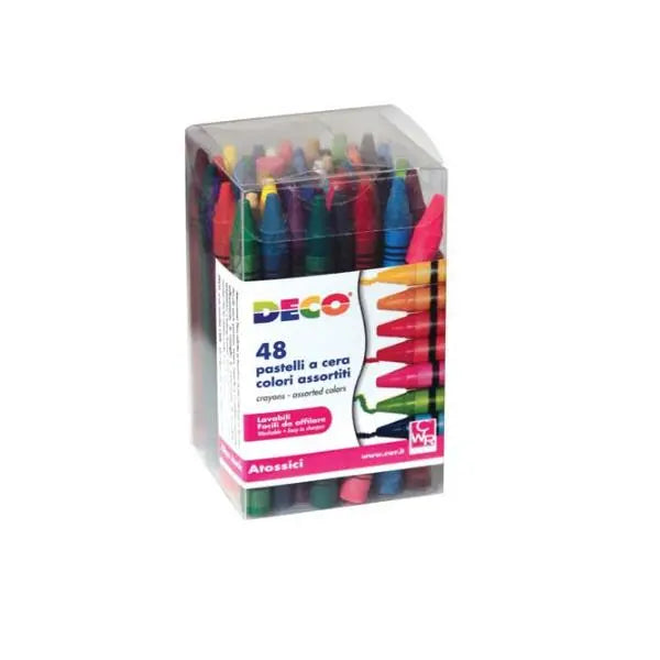 PASTELLI A CERA - BARATTOLO 48 PEZZI - COLORI ASSO