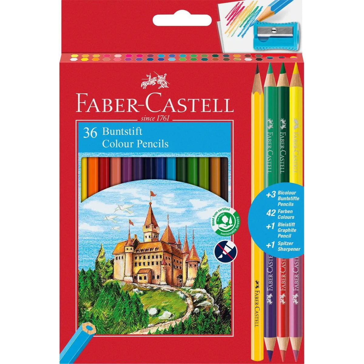 MATITE COLORATE CASTELLO PZ. 36 + 4 BICOLOR